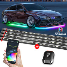 Load image into Gallery viewer, XK Glow XKmax RGBW 8pc Addressable Car Underglow Kit