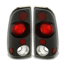Load image into Gallery viewer, Raxiom 97-03 Ford F-150 Styleside Axial Series Version 2 Tail Lights- Carbon Fiber -Red/Clear Lens