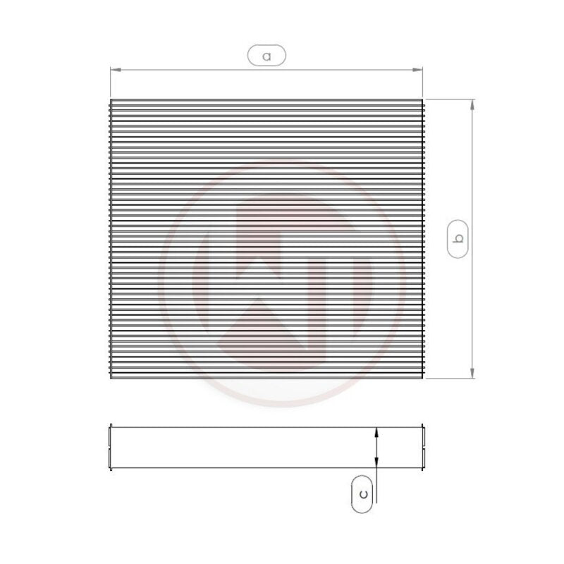 Wagner Tuning Universal Radiator Core - 264 x 240 x 96 (mm)