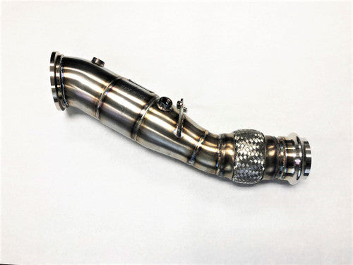 B48 Engine with OPF- EU Spec 200 CEL Catted Downpipes-Thermal Coated Black Finish (BM-EXH030TBCAT)