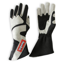 Load image into Gallery viewer, RaceQuip SFI-5 Gray/Black Small Long Angle Cut Glove