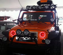 Load image into Gallery viewer, Oracle 07-17 Jeep Wrangler Surface Mount LED Headlight Halo Kit - Red