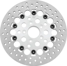 Twin Power 84-17 Big Twin Exc 11.8 and Lug Mount 84-13 XL Front 11.5 Floating Rotor W/Holes Silver