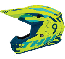 Load image into Gallery viewer, THH Helmets T730X Twister Neon Yellow/Blue Youth - Large