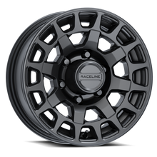 Load image into Gallery viewer, Raceline 873B Backcountry Trailer 16x6in / 8x6.5 BP / 0mm Offset / 4.9mm Bore - Satin Black