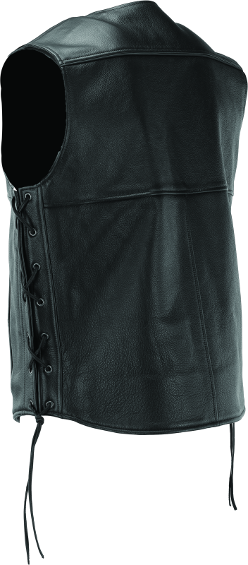Kuryakyn By River Road Old Skool Leather Vest Black - Large