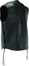 Load image into Gallery viewer, Kuryakyn By River Road Old Skool Leather Vest Black - Large