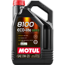 Load image into Gallery viewer, Motul 5L 8100 Eco-Lite Gen3 0W20