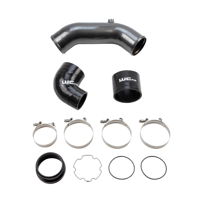 Wehrli 2017+ Ford 6.7L Power Stroke 3.5in Cold Side Intercooler Pipe - Chevy Orange