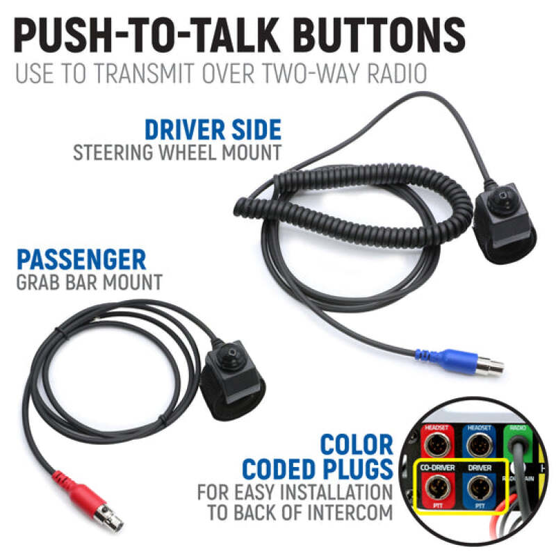 Rugged Radios Honda Talon Comp Comm Kit w/ BT 2-Way Radio STX Stereo Remote Head / M1 VHF Bus Band