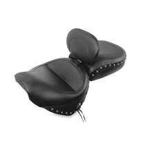 Load image into Gallery viewer, Mustang 99-15 Yamaha Road Star 1600,1700 Wide Touring 2PC Seat w/Driver Backrest Studs - Black