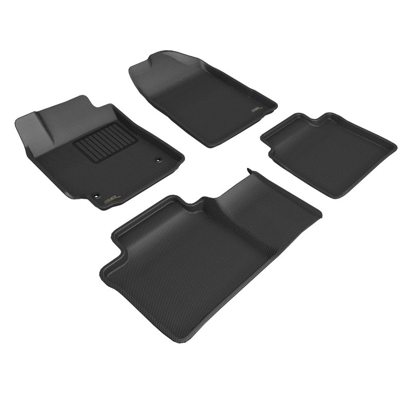 3D MAXpider 2007-2011 Toyota Camry Kagu 1st & 2nd Row Floormats - Black