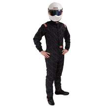 Load image into Gallery viewer, RaceQuip Black Chevron-5 Suit SFI-5 - M Tall
