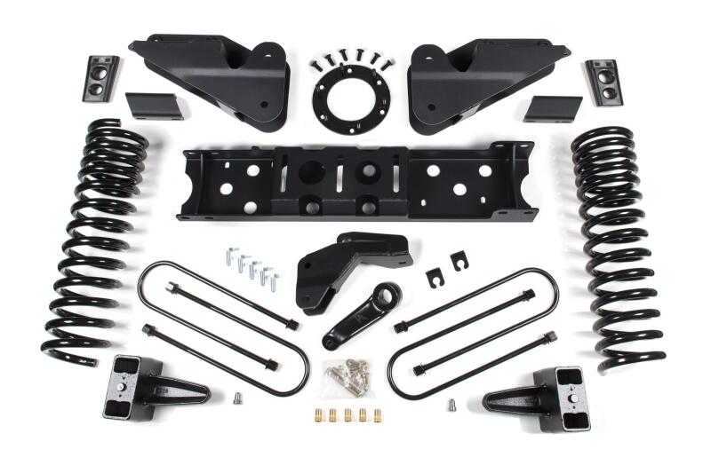 Zone Offroad 2019 Ram 3500 4in Radius Arm Bracket Gas - 2in Rear Block w/ Overload - Nitro Shocks