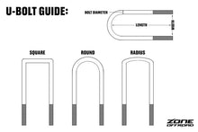 Load image into Gallery viewer, Zone Offroad 5/8 x 3-5/8 x 18-1/2 U-Bolt (Round)