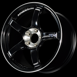 Advan TC-4 SE 18x8.0 / +47 Offset / 5-100 / 63mm Bore / Racing Gloss Black & Diamond Cut