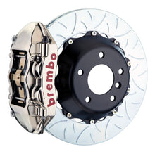 Load image into Gallery viewer, Brembo 10-12 Range Rover Rear GTR BBK 4 Piston Billet 380x28 2pc Rotor Slotted Type3- Nickel