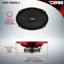 Load image into Gallery viewer, DS18 6x9 250 Watts RMS 4ohm Mid-Range Shallow