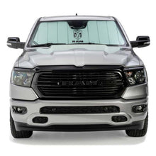 Load image into Gallery viewer, Covercraft 19-24 Pickup Ram 1500 no snsr Std RVM UVS100 Custom Sunscreen with Ram Vertical logo