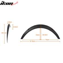 Load image into Gallery viewer, Universal Matte Black 2PCS 50mm Thickness Fender Flares Wheel Cover PU