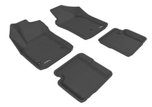 Load image into Gallery viewer, 3D MAXpider 2012-2019 Fiat 500 Kagu 1st &amp; 2nd Row Floormats - Black