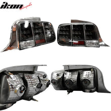 Load image into Gallery viewer, 2005-2009Â Ford Mustang 3C Black LED Tail Lights Sequential Turn Signal