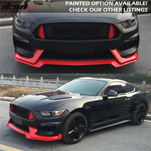 Load image into Gallery viewer, 2015-2016Â Ford Mustang GT350 Black Front Rear Bumper Conversion PP