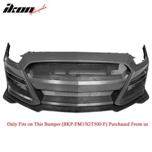 Load image into Gallery viewer, 2015-2017 Ford Mustang GT500 Style Unpainted Black Front Bumper Lip PP