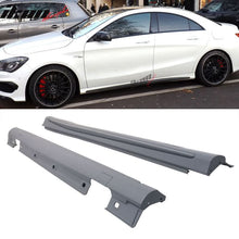 Load image into Gallery viewer, 2013-2016 Benz C117 CLA-Class AMG Style Unpainted Black Side Skirts PP