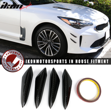 Load image into Gallery viewer, Universal V3 Style Front Bumper Lip Canards Splitters Fin 4Pc CF