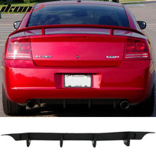 Load image into Gallery viewer, 2006-2010 Dodge Charger 4 Fin Unpainted Black Rear Bumper Diffuser PU