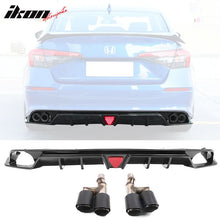Load image into Gallery viewer, 2022-2023 Honda Civic Sedan 4-Door Rear Bumper Diffuser Lip 3PC PP