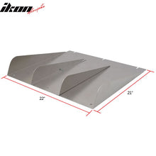 Load image into Gallery viewer, Universal 22"x21" 4 Fins Unpainted Black Rear Bumper Diffuser Aluminum