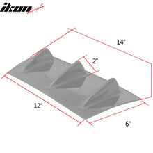 Load image into Gallery viewer, Universal 14"x6" 3 Fins Carbon Fiber Print Rear Bumper Diffuser ABS