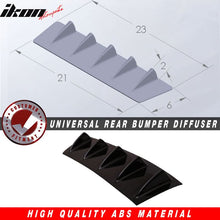 Load image into Gallery viewer, 23" x 6" Universal Rear Bumper Diffuser Lip 5 Shark Fins Under