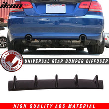 Load image into Gallery viewer, 23" x 6" Universal Rear Bumper Diffuser Lip 5 Shark Fins Under