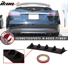 Load image into Gallery viewer, 2012-2016 Tesla Model 3 5 Fins Gloss Black Rear Bumper Diffuser ABS