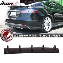 Load image into Gallery viewer, 2012-2016 Tesla Model 3 5 Fins Gloss Black Rear Bumper Diffuser ABS