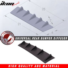 Load image into Gallery viewer, 23" x 6" Universal Rear Bumper Diffuser Lip 5 Shark Fins Under
