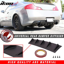 Load image into Gallery viewer, 23" x 6" Universal Rear Bumper Diffuser Lip 5 Shark Fins Under