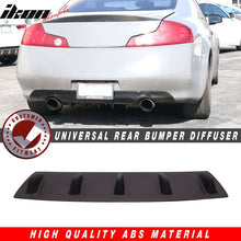Load image into Gallery viewer, 23" x 6" Universal Rear Bumper Diffuser Lip 5 Shark Fins Under