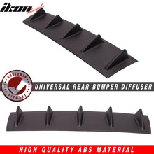Load image into Gallery viewer, 23" x 6" Universal Rear Bumper Diffuser Lip 5 Shark Fins Under