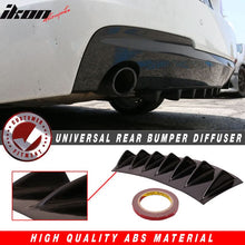 Load image into Gallery viewer, 33" x 6" Universal Rear Bumper Diffuser Lip 7 Shark Fins Under
