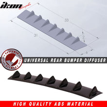 Load image into Gallery viewer, 33" x 6" Universal Rear Bumper Diffuser Lip 7 Shark Fins Under