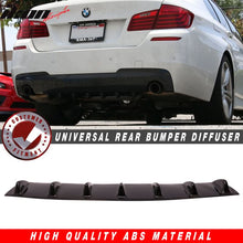 Load image into Gallery viewer, 33" x 6" Universal Rear Bumper Diffuser Lip 7 Shark Fins Under