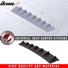 Load image into Gallery viewer, 33" x 6" Universal Rear Bumper Diffuser Lip 7 Shark Fins Under
