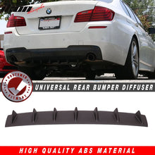 Load image into Gallery viewer, 33" x 6" Universal Rear Bumper Diffuser Lip 7 Shark Fins Under