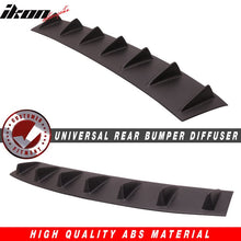 Load image into Gallery viewer, 33" x 6" Universal Rear Bumper Diffuser Lip 7 Shark Fins Under
