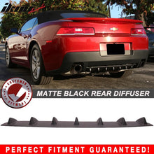 Load image into Gallery viewer, 2014-2015 Chevy Camaro V6 7 Fins Matte Black Rear Bumper Diffuser ABS