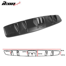 Load image into Gallery viewer, Universal V5 Style Rear Diffuser Shark Fin Kit Unpainted Black ABS